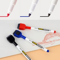 지웠다가 썼다가 국산 화이트 보드 마카 지우개 3색 1세트, 국산 수성 마카 3색 1세트