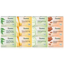 Himalaya 클렌징바 비누 버라티 팩 님 강황 아몬드 크림 허니오이 125g(4.4) 12pcs