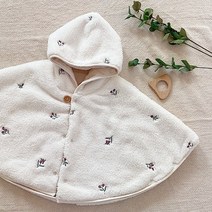 돗투돗X마롤로뜨 극세사 아기띠워머 아기 망토 블랭킷 후드 담요 겨울옷, 벨보아망토블랭킷_퍼플베리