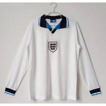 1996 잉글랜드 국대 축구복 긴팔 운동 트레이닝 레트로 유니폼 바디 베컴 루니 티셔츠