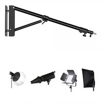 led스탠드 53.9 인치/137cm 월 마운트 붐 암 사진 스튜디오 비디오 스트로브 조명용 최대 길이 수평 및, 170cm