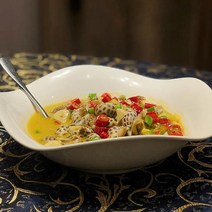 화이트 레이스 도자기 꽃잎 모양 그릇 접시 레스토랑 플레이팅