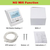 보일러분배기 교체 부품 밸브 보일러파이프 배관 장비 Tuya-스마트 와이파이 16a 230V AC 디지털 전기 난방, 01 No WiFi