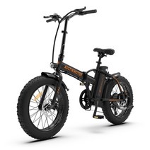 마켓대석 2인용자전거 산악 자전거 성인세발 로드AOSTIRMOTOR-500W G20 접이식 전기 자전거 인치 4.0 팻, 03 A20-Black, 한개옵션1