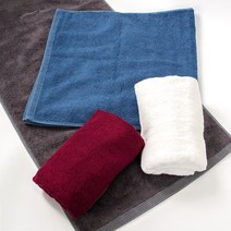헤이미시 자수 타올 80x40cm 면 죽사 뱀부얀 200g 국산 수건 답례품, 백색, 1개