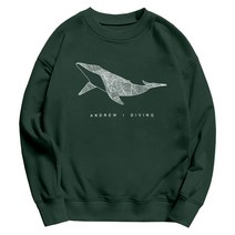 문컬렉션 남성 여성 공용 오버핏 심플 특양 맨투맨 흰수염고래