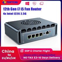 Topton 12 세대 코어 i7 i5 i3 펜티엄 8505 미니 PC 소프트 라우터 4x 인텔 i226 2.5G LAN Proxmox VM 서버 컴퓨터 방화벽, [01] Pentium Gold 8505, [03] UK, [01] No Ram No Storage