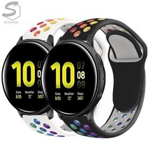핏빗 버사1 Fitbit Versa 호환 스마트워치 레인보우 스포츠 실리콘 스트랩 시계줄, saw924 스카이, 핏빗버사1(22)