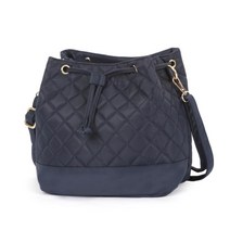 빈티지클래식 누비퀼팅 패브릭 버킷백 캐주얼가방 출퇴근백 통수납