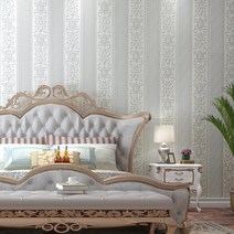 고풍 벽지 엔틱 레트로 유럽 인테리어 소폭 합지 셀프 꽃무늬 입체 거실 포인트 금색 PVC, B