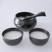 국산도자기 막걸리잔 [2인세트] 옹기잔 동동주 술잔 홈까페