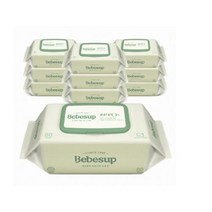 베베숲 저자극 제로 물티슈 캡형, 18팩, 80매