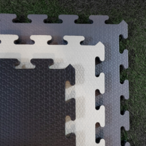 이디티씨 블랙스퀘어 홈트 헬스장 헬스 층간소음방지 운동 고경도 홈짐 매트 4p 1세트, 아이보리