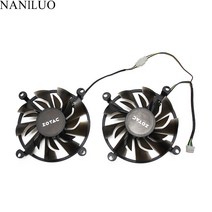 2 개당 4 핀 쿨러 팬 교체 ZOTAC GTX1060 GTX960 GTX950 그래픽 카드 냉각 GTX 1060 960 950 HA
