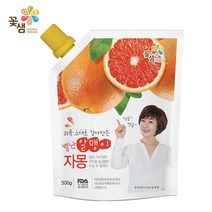 자몽차 꽃샘 별난알맹이 자몽 파우치 500g 과육 그대로 과일 차, 단품