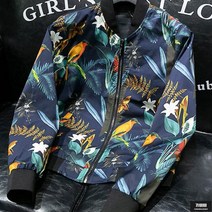가바바 남성 블루종 하와이안 패턴으로 보기만 해도 상큼해 보이는 항공점퍼 G63053