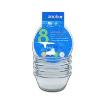 앵커호킹 Anchor 커스타드 컵 플라스틱 뚜껑 포함 베이킹컵 베이킹머핀컵, 4개입