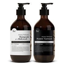 수오가닉 퍼퓸 우드세이지 샴푸워시 1000ml+트리트먼트 1000ml 1세트