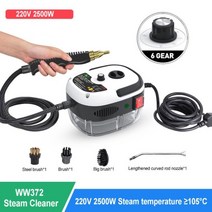2500W 가정용 스팀 청소기 고온 살균 에어컨 주방 후드 자동차 스팀 청소기 110/220V 에어컨 주방 기름 때 청소, 중국, 하얀색, 유럽 연합 + 110V