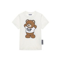 22FW MOSCHINO KIDS 모스키노 키즈 토이 테디 반팔 티셔츠 화이트/블랙 HUM03U LAA01