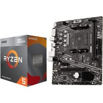Micro Center AMD Ryzen 5 5600G 6코어 12스레드 언락 데스크탑 프로세서 라데온 그래픽 번들 B550M PRO-VDH Wi-Fi Pro시리즈 마더보드가 포함, [03] AMD 라젠 5 4600G+MSI A520M-