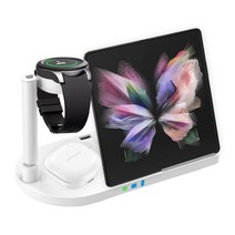 머레이 F5 4in1 무선 멀티 고속 충전 거치대 스탠드 LED 스탠드 스마트워치 충전, 1개