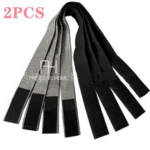 벨크로 테이프 머리띠가있는 2pc 헤어 가발 탄성 가장자리 밴드 스카프 가장자리 랩 조정 가능한 정면 슬레이어 탄성 머리띠, 4-2개