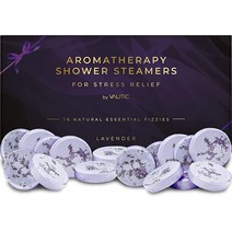 Valitic 스트레스 완화 및 깨끗한 호흡을 위한 아로마테라피 샤워 스팀기 - 여성을 선물 엄마 생일을 선물 8가지 천연 에센셜 거품 라벤더 오일이 함유된 샤워밤, 라벤더 16