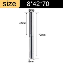 Vsharp 3.175 4 6 8 10mm Shank 2 플루트 스트레이트 엔드 밀 텅스텐 카바이드 CNC 밀링 커터 하드 우드 MDF 조각 라우터 비트, 8x42x70, 5pcs