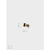 Goo-Ki 브러시 황동 아연 합금 캐비닛 현대 미니멀 스타일 핸들 서랍 드레서 찬장 옷장, [02] 1 pc, [19] G-knob