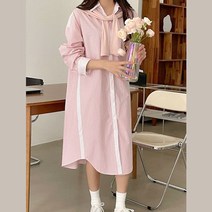 헤레이스 스트라이프 배색 셔츠원피스 YMSH23SS519