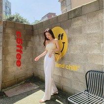 코지 여자 키커보이는 대학생 스티치 와이드 밴딩 데님 팬츠