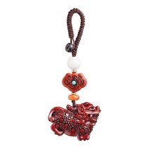 비휴 부자 행운 풍수 자동차 열쇠고리 가방고리키링 키홀더, 자단목, 1개