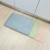 피로 방지 푹신한 극세사 메모리폼 스탠딩 씽크대 주방 욕실 현관 매트 40 x 60, 그레이