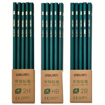 전시 일러스트 시각디자인 Deli-33310/33311/33312 기계식 연필 10 개/세트 나무 HB 2H 2B 드로잉 문구 학, 02 HB (服装)