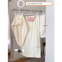 목욕 타월형 가운 랩타올 흡수속건 큐티샤스커트 여 목욕대수건 쓰리피스, 세조각세트/타올*화이트크라운+드라이헤어캡+타월