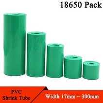 1 m 녹색 18650 리포 배터리 P C 열 수축 튜브 팩 폭 12mm ~ 250mm 절연 필름 랩 리튬 케이블 슬리브 파란색, green, Width 140mm Dia 88mm