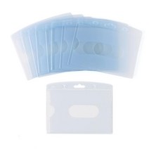 비닐명찰케이스 pvc투명 단체이름표 10개 가로세로형, 제품선택, 세로