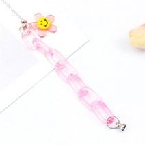 핸드폰 데이지 체인 휴대폰 줄 목걸이 케이스 64851EA, 상품선택, 2-데이지스트랩-투명