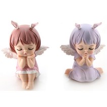 귀여운 아기천사 차량 실내 인테리어 피규어 남편첫차선물 자동차꾸미기, 핑크