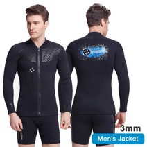 스노쿨링슈트 프렌 재킷 또는 바지 앞지퍼 긴팔 잠수복 스노클링 스쿠버 다이빙용 2mm, 03 3mm Men Jacket_01 XS