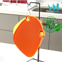 이유식 미니 도마 실리콘 항균 BPA FREE 양면 무독성 국산, 올리브그린