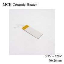 온풍기 MCH 금속 세라믹 히터 고온 사각형 알루미나 전기 가열 보드 플레이트 밴드 HTCC 건조 80x20mm 5V 2, 03 70x26mm_03 12V