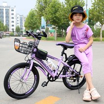 여아 초등 자전거 MTB 산악 도로 아이 어린이 완충, 레드 24인치(145cm-170cm) 가변기어