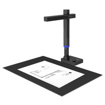 바코드스캐너 스캔 CZUR 샤인 울트라 프로 북 스캐너 24MP 문서 휴대용 USB 카메라 최대 A3 포맷 높이 조절 가능, 1.Black
