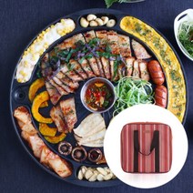[세신 퀸센스] 가써머 슈퍼 모둠 고기구이 불판41cm + 보관가방, 41cm＋보관가방