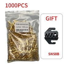 전선 터미널 단자 압착기 세트 1002001000pcs 453 u 자형 0.3-1.5mm2 탭 콜드 인서트 커넥터 콜드 작은 치아 근막 134, 1000개
