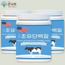 The큰나무 미국산 프리미엄 초유단백질 840g(280gx3통) 초유단백질프로틴 초유 결정체 분말 가루 뼈엔 엠비피 mbp 가루 락토페린, 3통, 280g