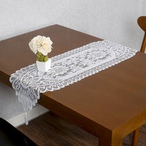 홈카페 FR9 레이스테이블러너 홈카페인테리어 식탁러너 114cm, 1229550