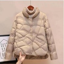 여성 경량 숏패딩 가벼운 오리털 누빔 점퍼 5col